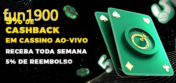 Promoções do cassino ao Vivo fun1900